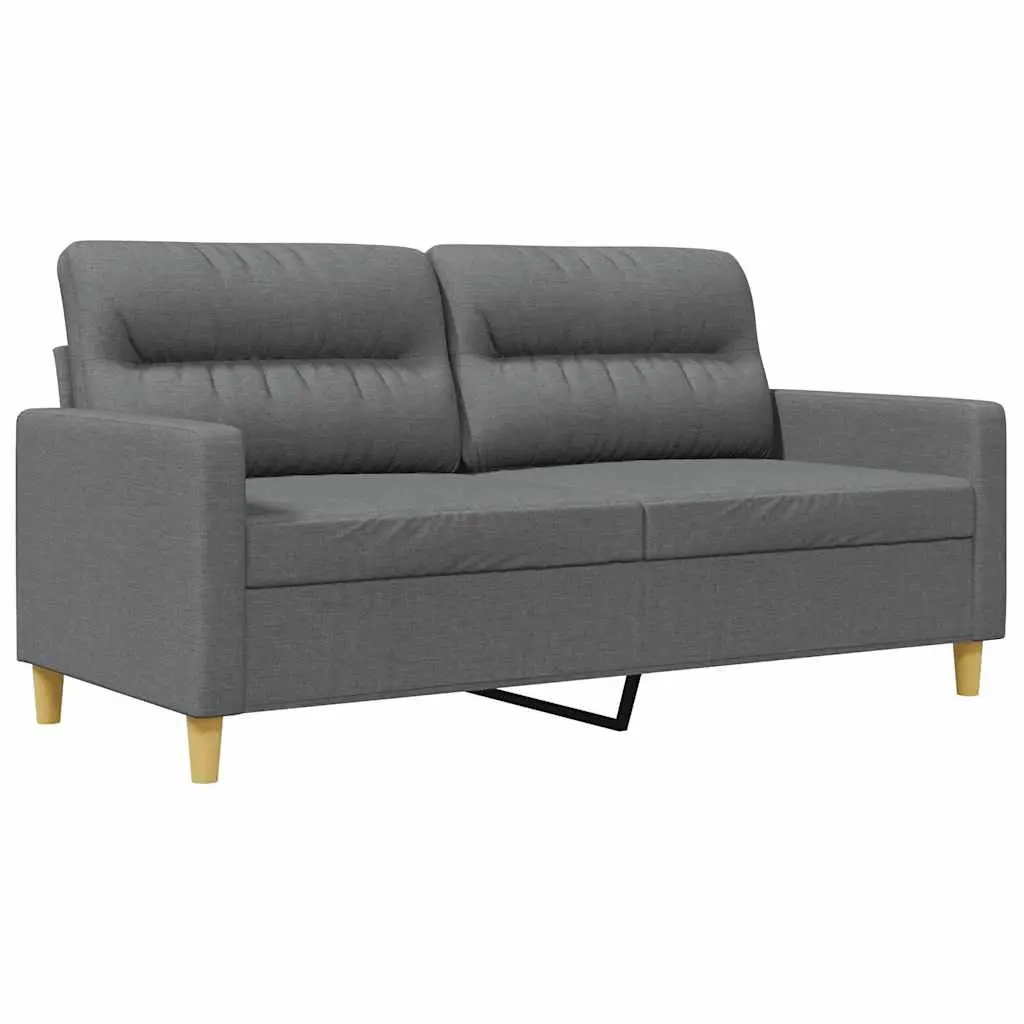 2-Seater Sofa Grey Fabric Lounge Couch 140cm Living Room Furniture Comfortable