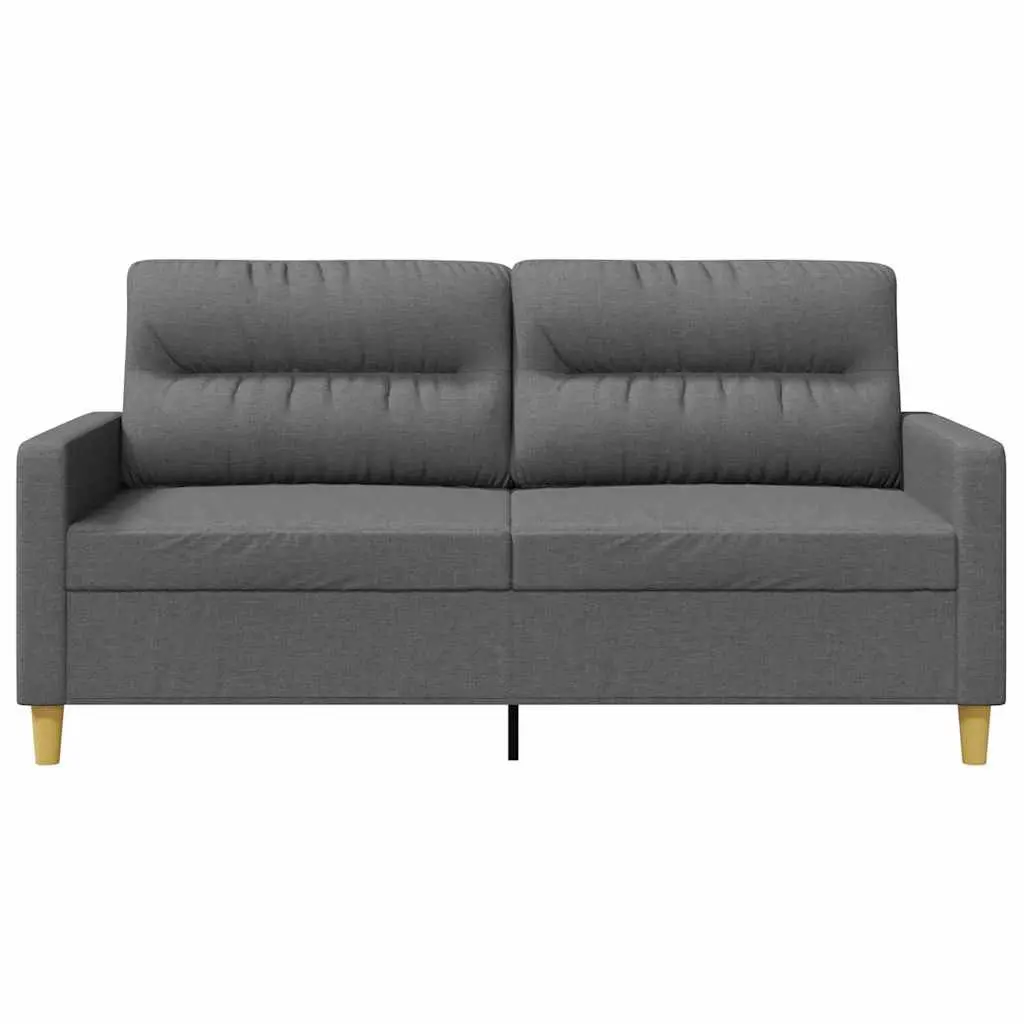 2-Seater Sofa Grey Fabric Lounge Couch 140cm Living Room Furniture Comfortable