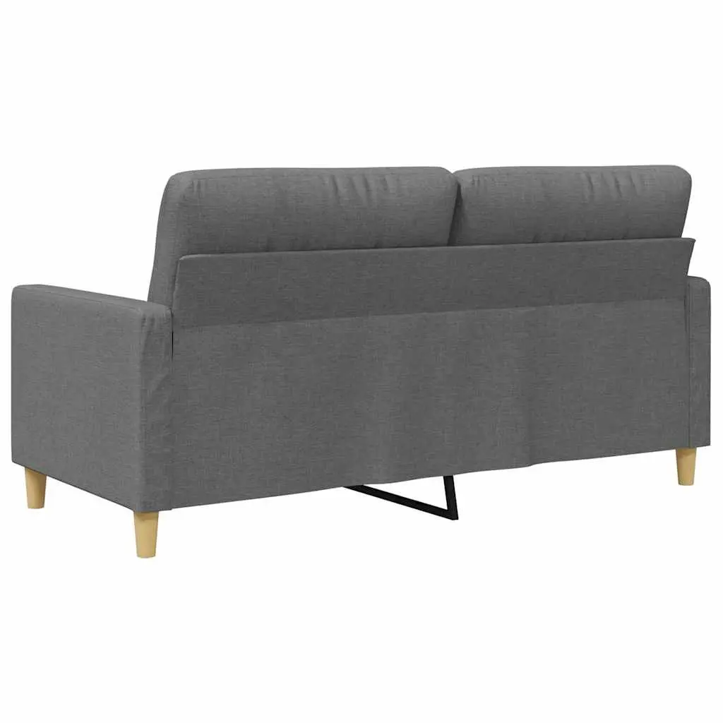 2-Seater Sofa Grey Fabric Lounge Couch 140cm Living Room Furniture Comfortable