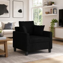 Cozy Black Fabric Sofa Chair for Relaxing Moments