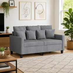 Light Grey 2-Seater Sofa for Modern Living Rooms