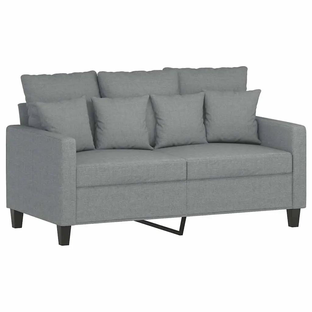 2-Seater Sofa Light Grey 120cm Fabric Modern Lounge Couch