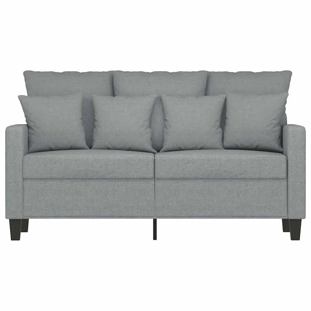 2-Seater Sofa Light Grey 120cm Fabric Modern Lounge Couch