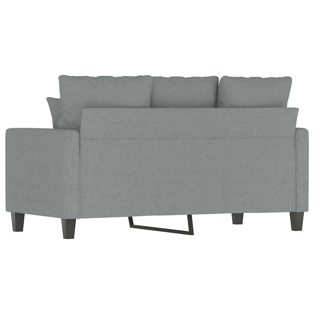 2-Seater Sofa Light Grey 120cm Fabric Modern Lounge Couch