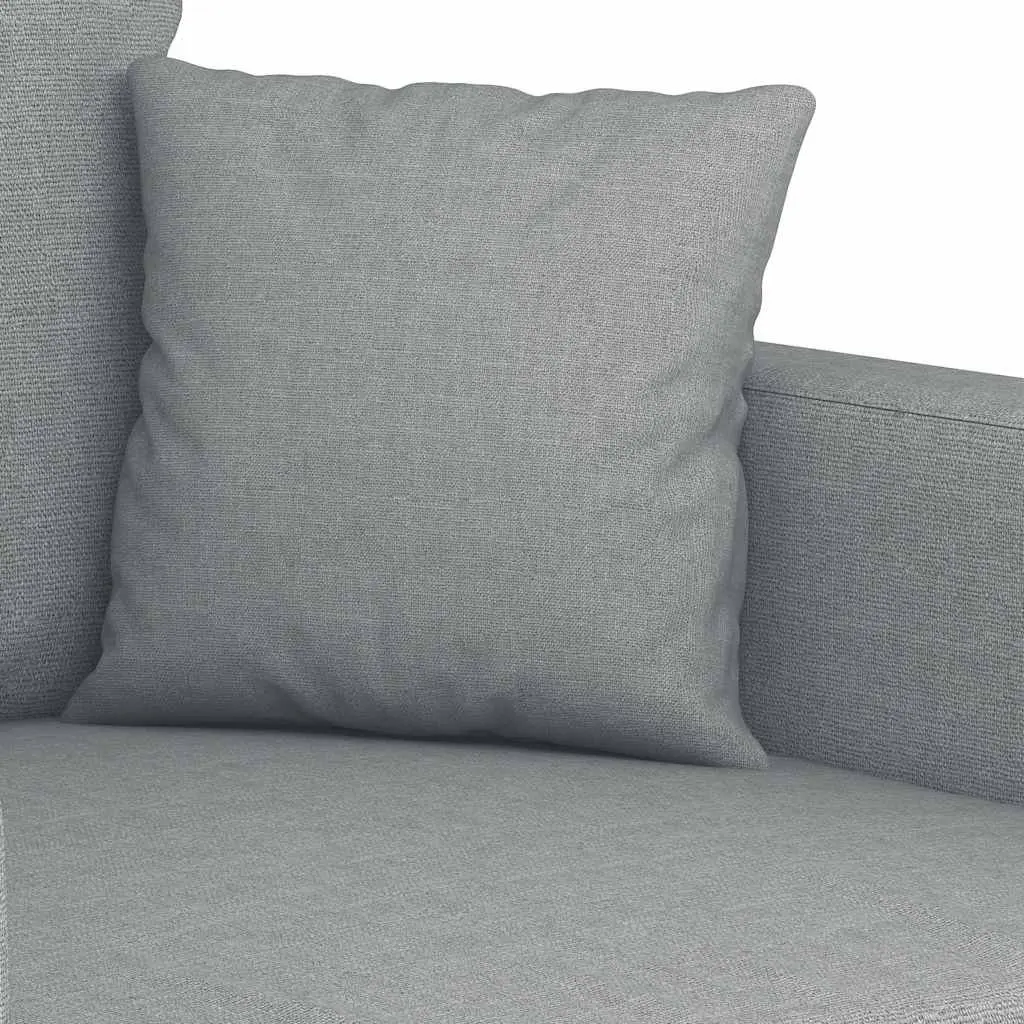 2-Seater Sofa Light Grey 120cm Fabric Modern Lounge Couch