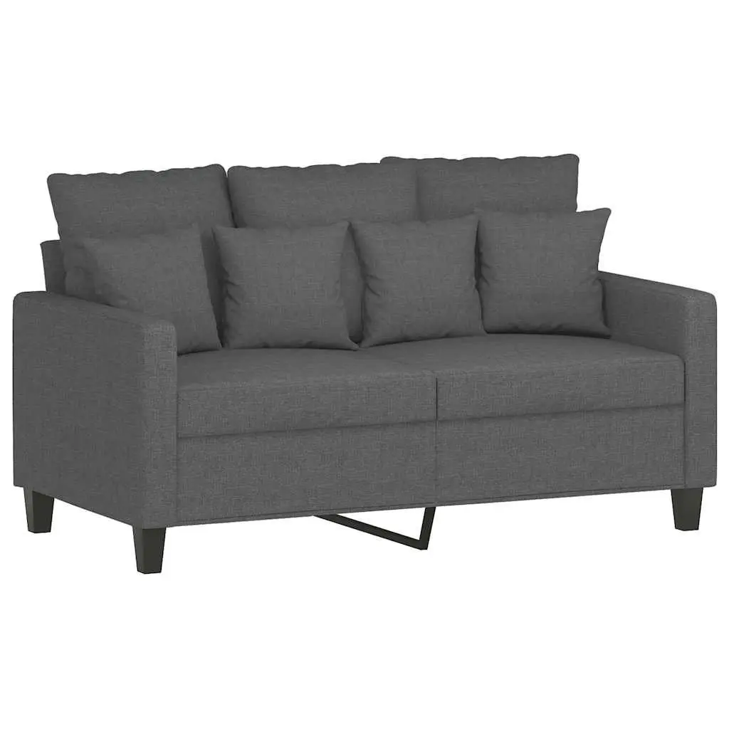 2-Seater Sofa Grey Fabric 120cm Modern Living Room Couch Comfortable Lounge