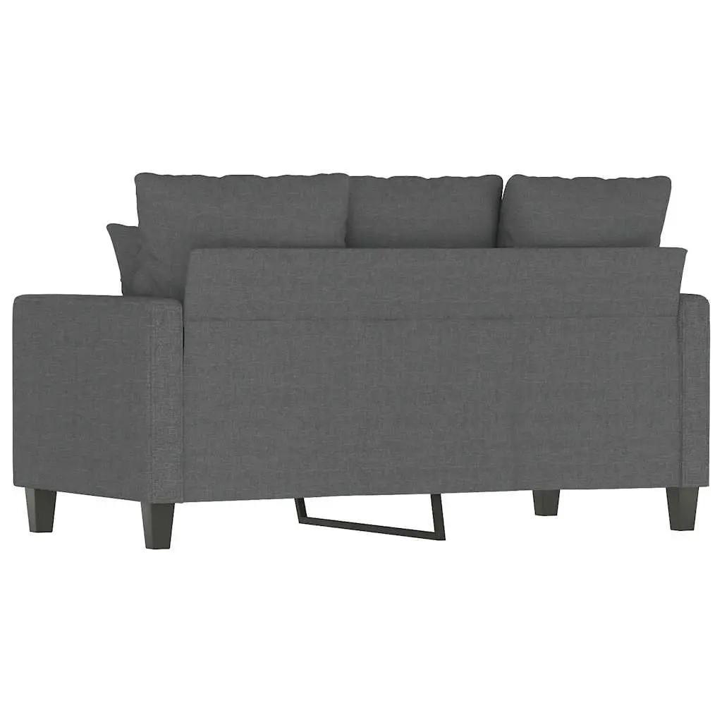 2-Seater Sofa Grey Fabric 120cm Modern Living Room Couch Comfortable Lounge