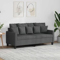 2-Seater Sofa Grey 140cm Modern Fabric Lounge Couch Living Room Furniture
