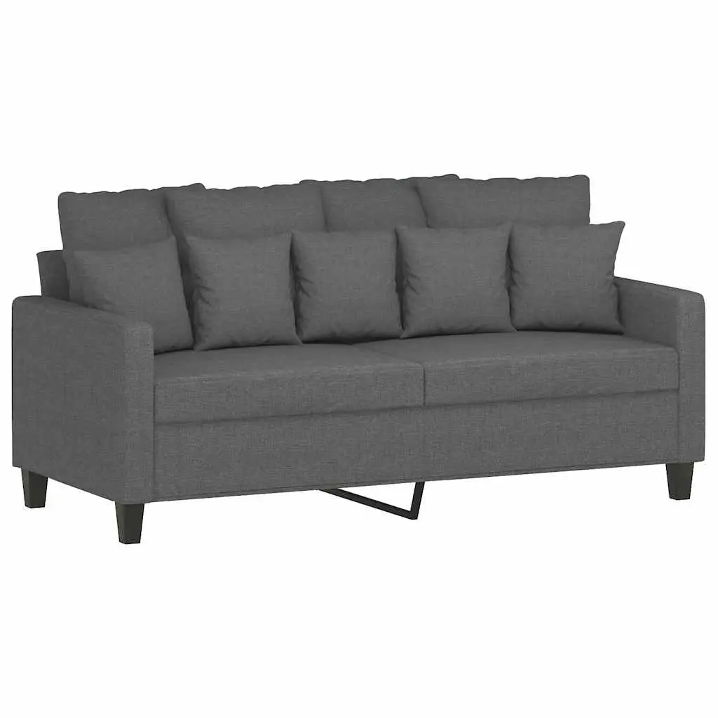 2-Seater Sofa Grey 140cm Modern Fabric
