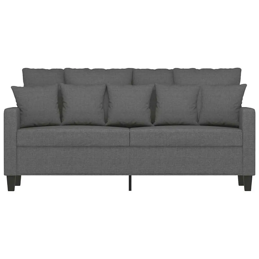 2-Seater Sofa Grey 140cm Modern Fabric
