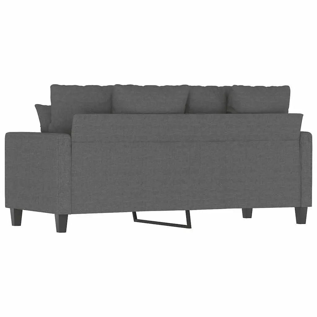 2-Seater Sofa Grey 140cm Modern Fabric