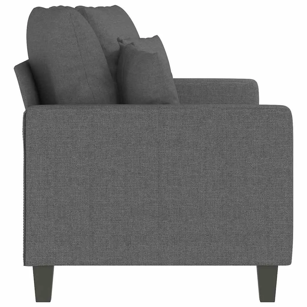 2-Seater Sofa Grey 140cm Modern Fabric