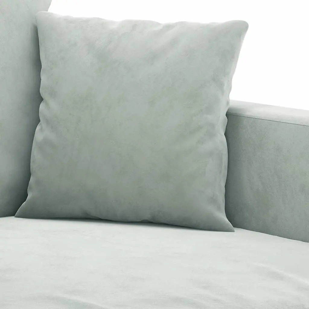 2-Seater Sofa Grey 140cm Velvet Modern Couch