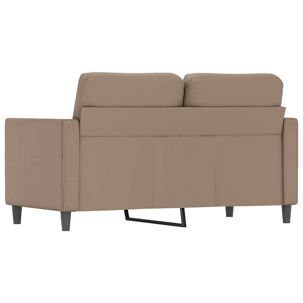 2-Seater Sofa Brown Faux Leather Modern Couch Living Room Furniture 120cm