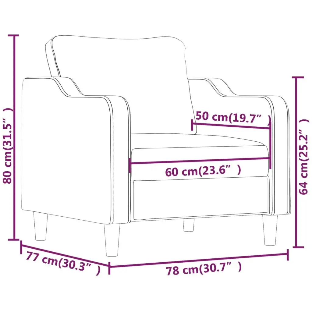 Single Seat Grey Sofa Chair for Living Room Comfort
