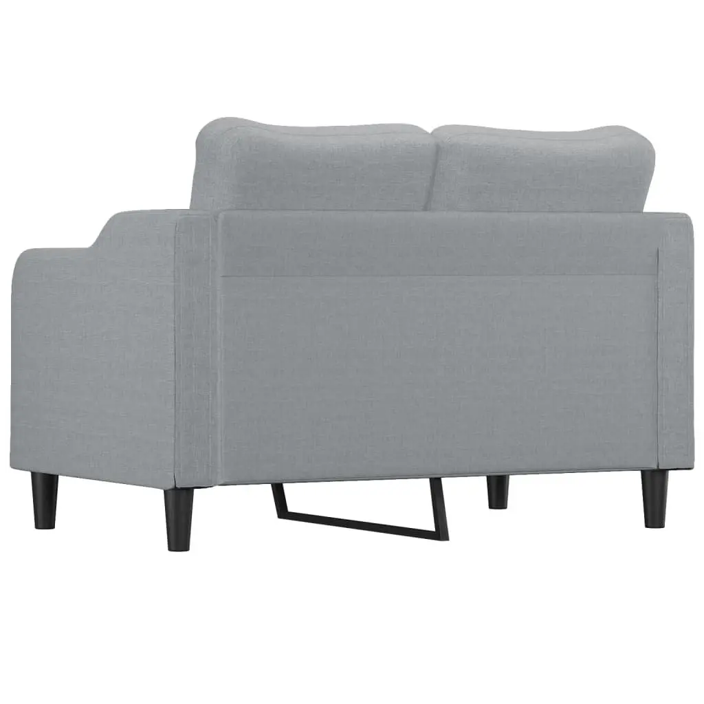 2-Seater Sofa Grey Fabric 120cm Living Room Couch Comfortable Padded Seat Modern