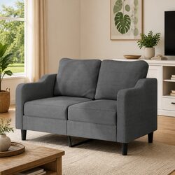 2-Seater Sofa in Dark Grey for Cozy Living Rooms
