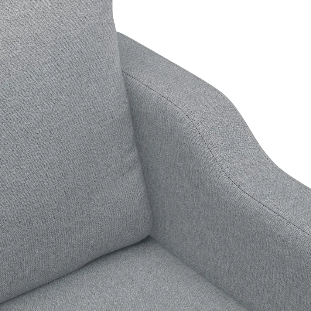 Grey Fabric 2-Seater Sofa with Padded Armrests