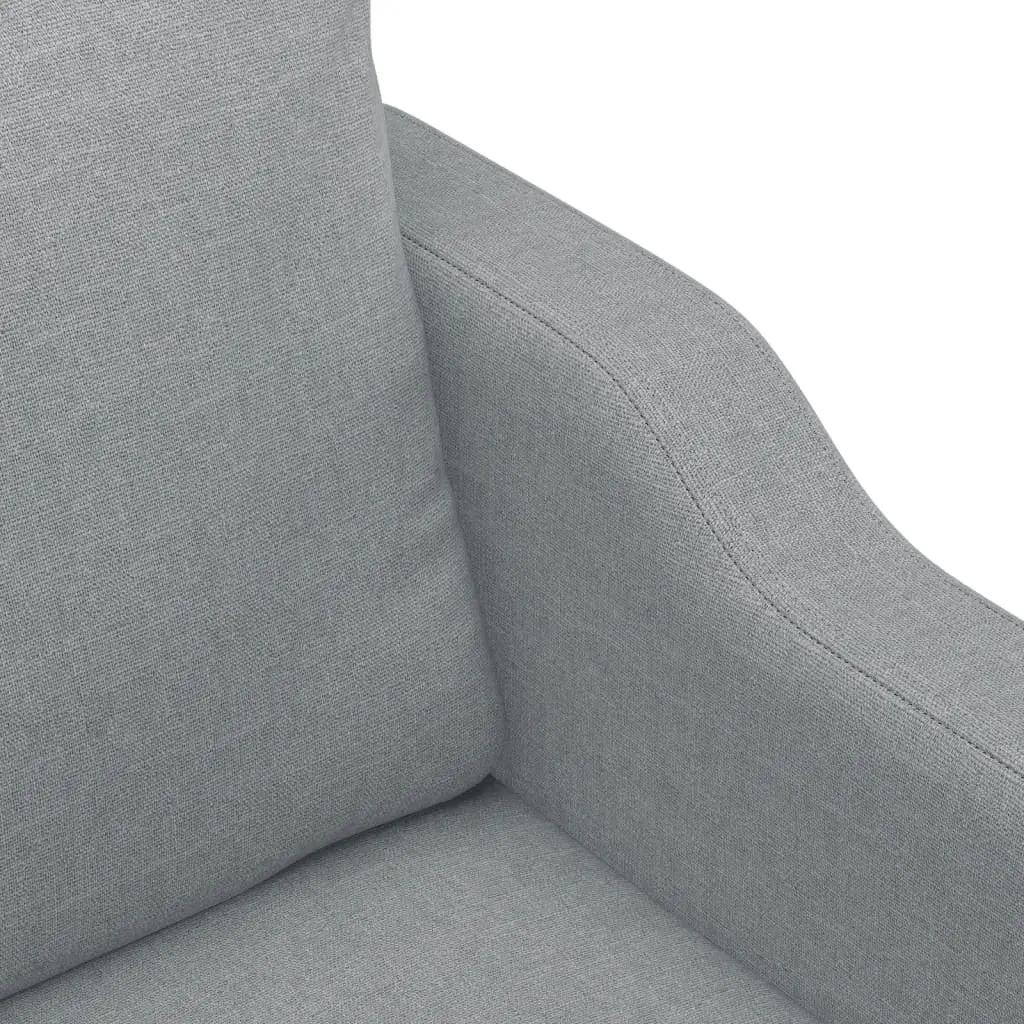 3-Seater Sofa Light Grey 180cm Modern Fabric Upholstered Couch