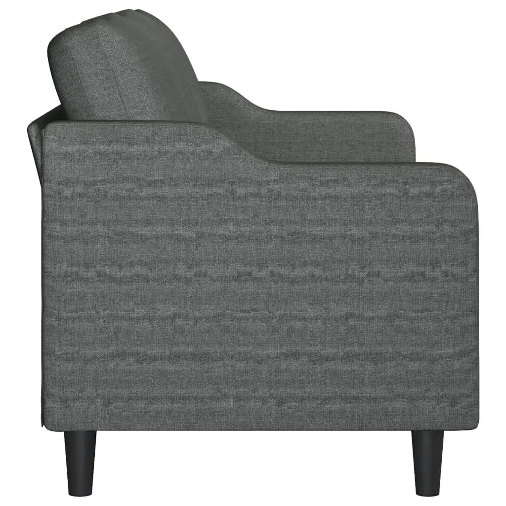 3-Seater Sofa Grey 180cm Fabric Couch Metal Frame Living Room Furniture