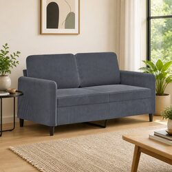 Comfortable 2-Seater Grey Sofa for Modern Living