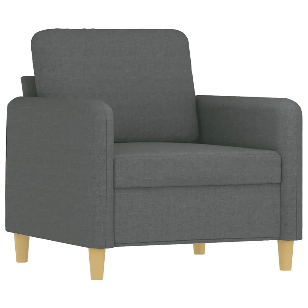 Grey Fabric Sofa Chair with Padded Seat