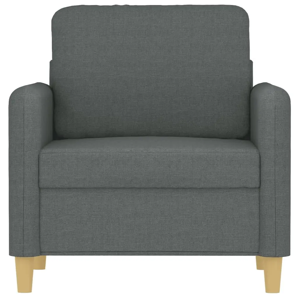 Grey Fabric Sofa Chair with Padded Seat