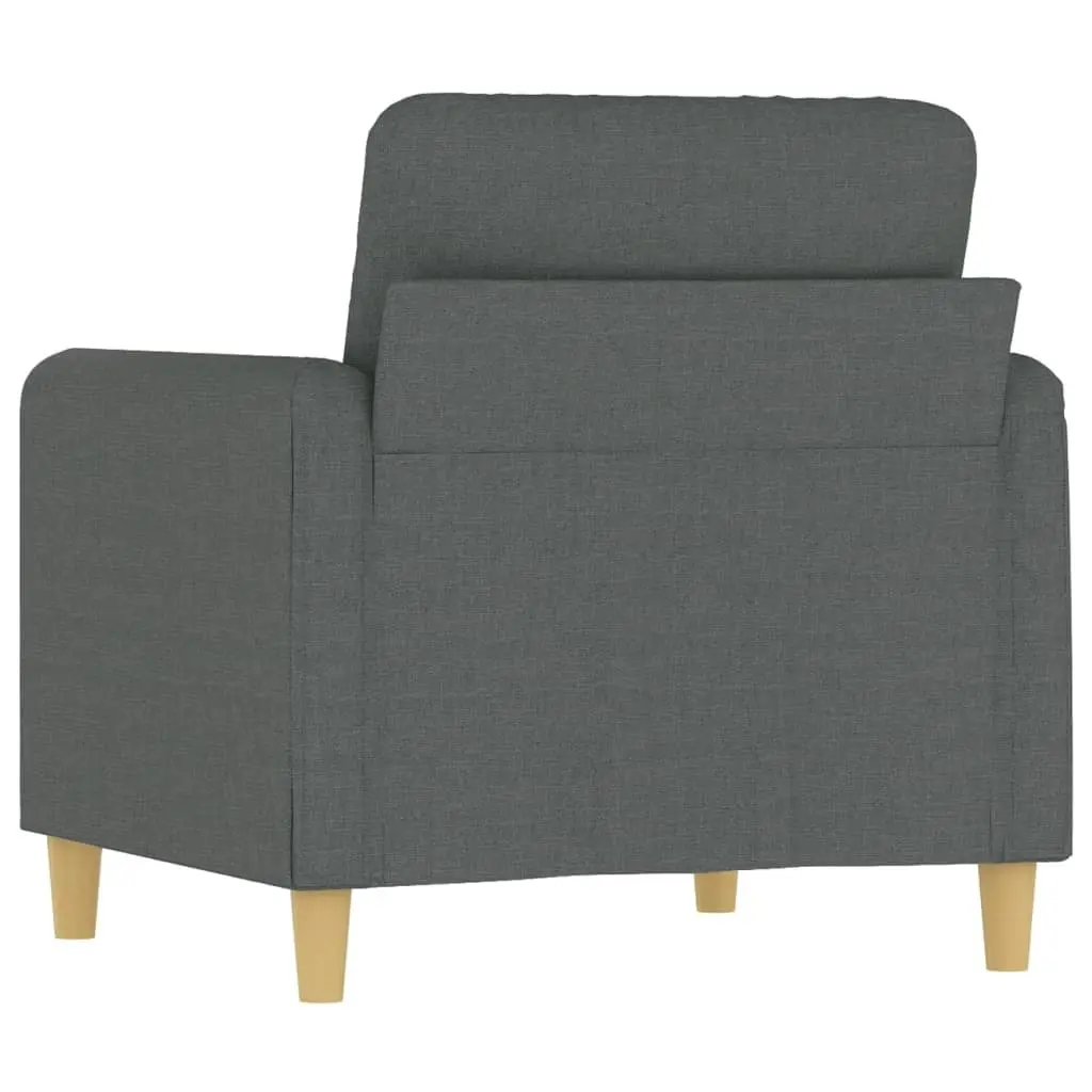 Grey Fabric Sofa Chair with Padded Seat