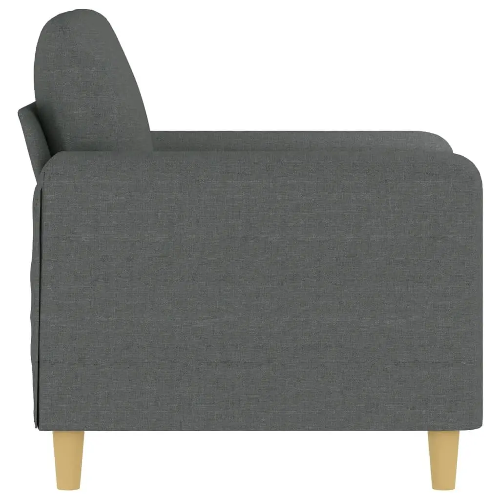 Grey Fabric Sofa Chair with Padded Seat