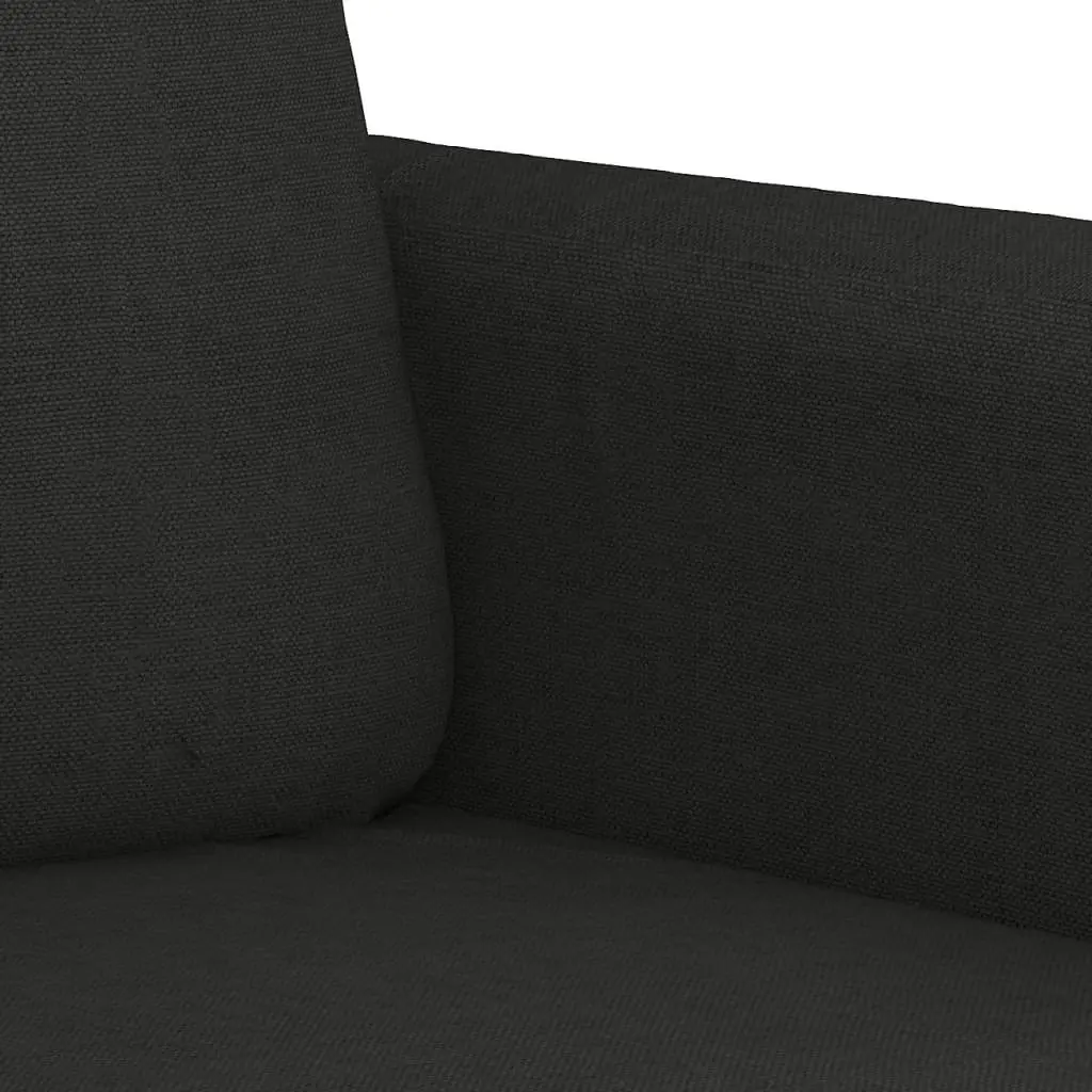 Sofa Chair Black Fabric 60cm Modern Metal Frame Padded Seat