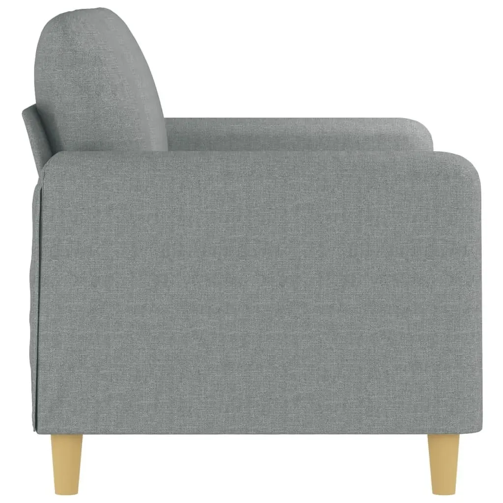 2-Seater Sofa Grey Fabric 120cm Metal Frame Upholstered Lounge Seat