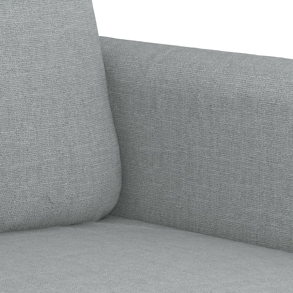 2-Seater Sofa Grey Fabric 120cm Metal Frame Upholstered Lounge Seat
