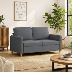 Inviting 2-Seater Grey Sofa for Modern Living Spaces