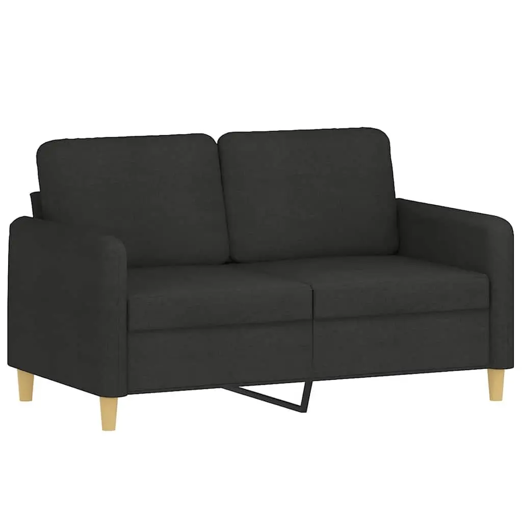 2-Seater Black Sofa for Living Rooms