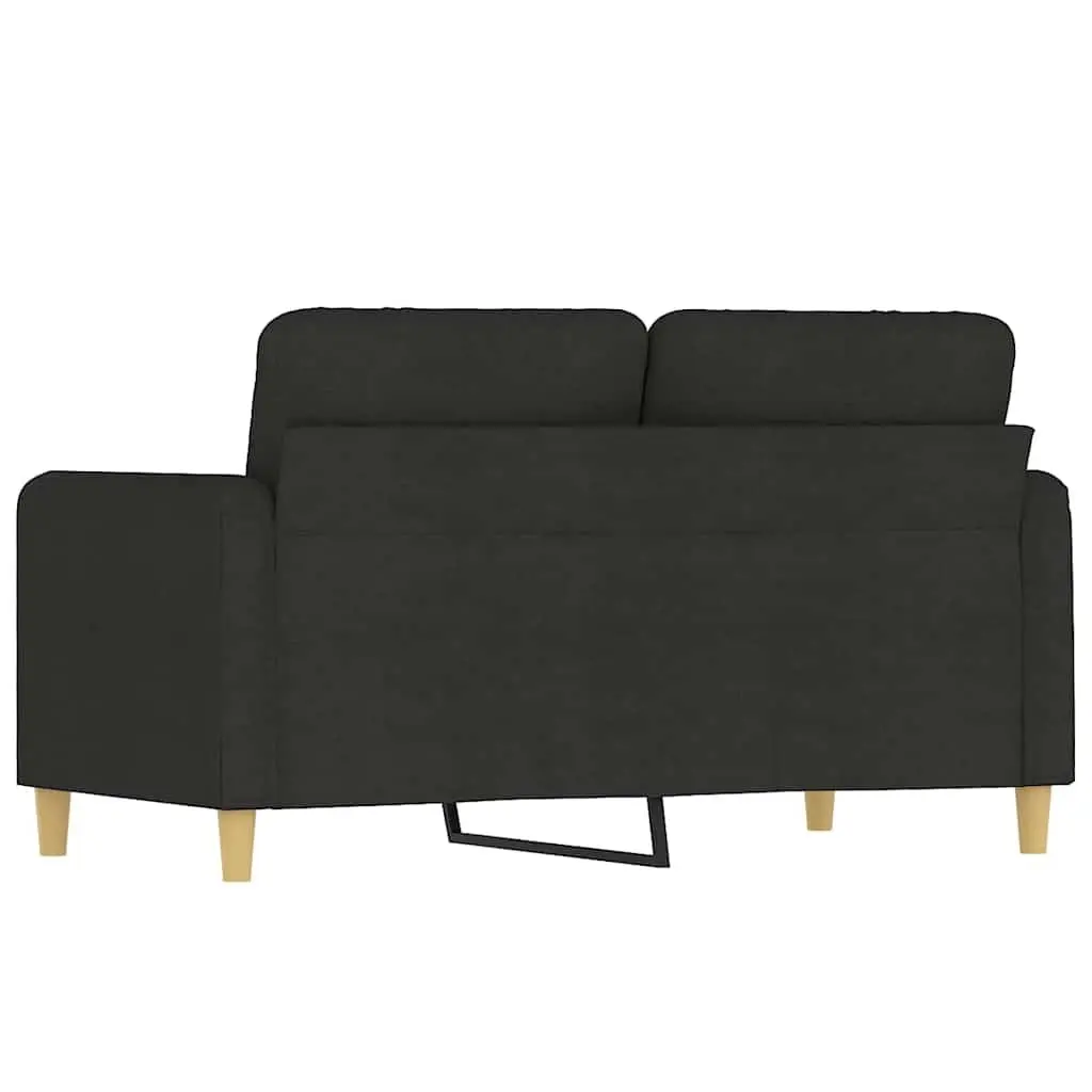 2-Seater Black Sofa for Living Rooms
