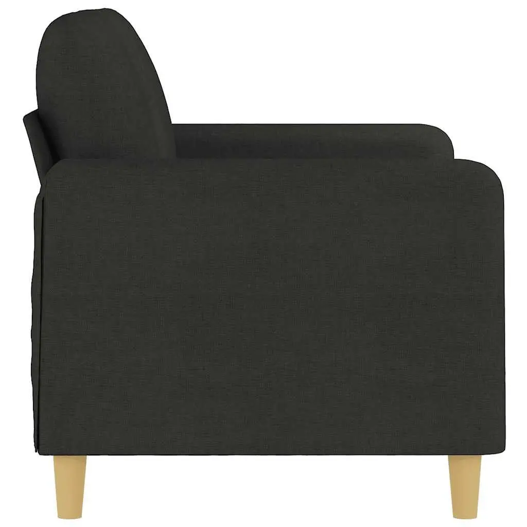 2-Seater Black Sofa for Living Rooms