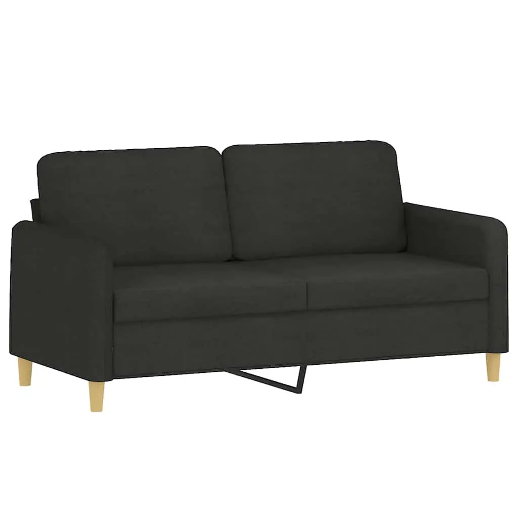 2-Seater Sofa in Black for Living Room