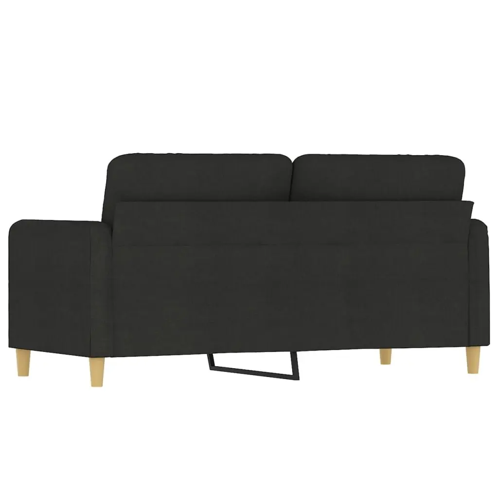 2-Seater Sofa in Black for Living Room