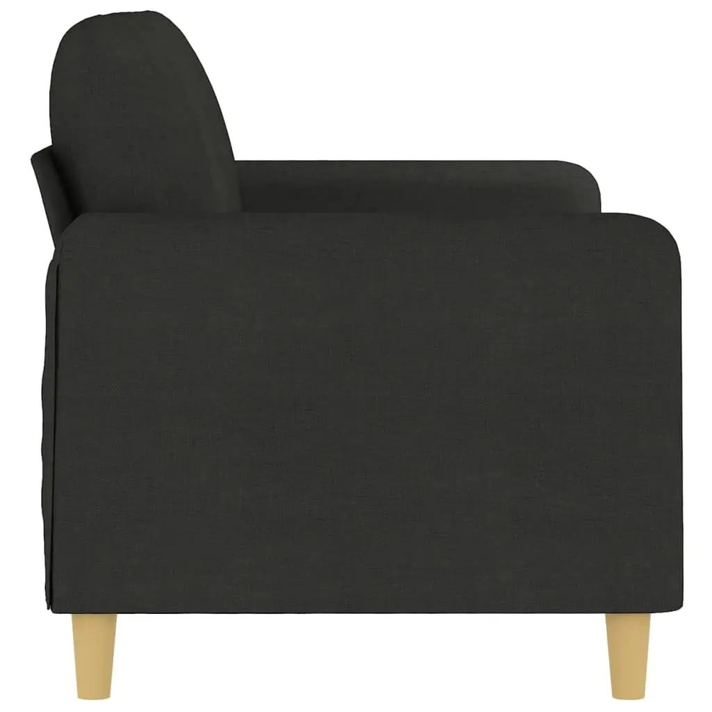 2-Seater Sofa in Black for Living Room