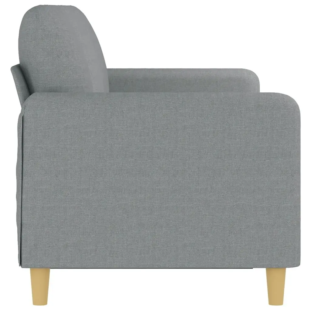 Grey Upholstered 3-Seater Sofa 180cm Fabric Couch Modern Living Room Furniture