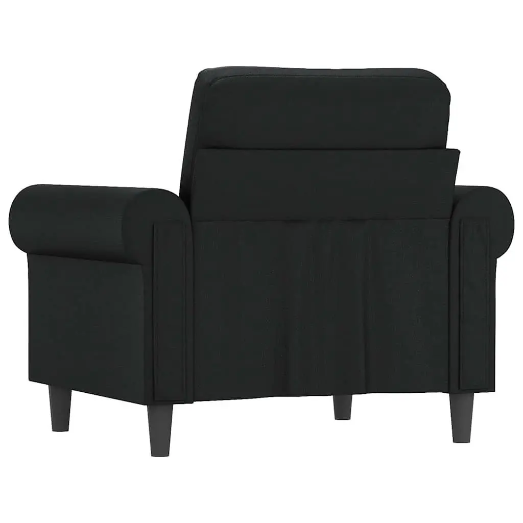 Faux Leather Sofa Chair Modern 60cm Black Metal