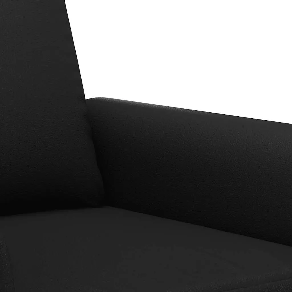 Faux Leather Sofa Chair Modern 60cm Black Metal