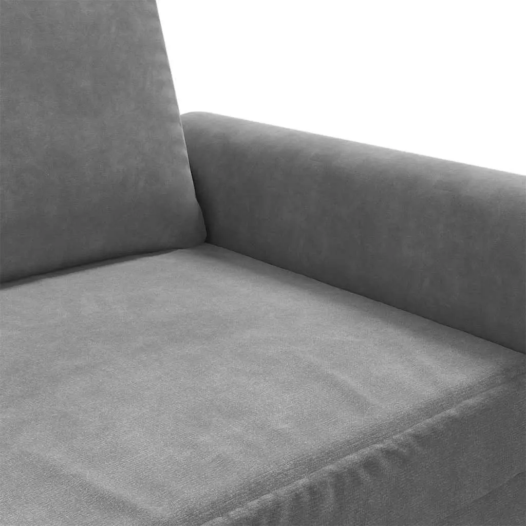 2-Seater Sofa Grey 120cm Velvet Lounge Couch Living Room Furniture