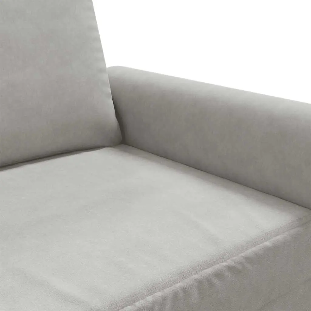 Grey Velvet Upholstered 2-Seater Sofa 140cm Modern Couch Living Room Furniture