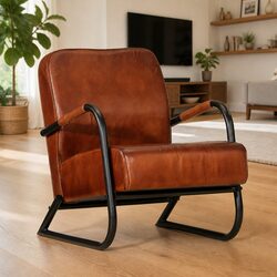 Brown Leather Lounge Chair for Cozy Living Spaces