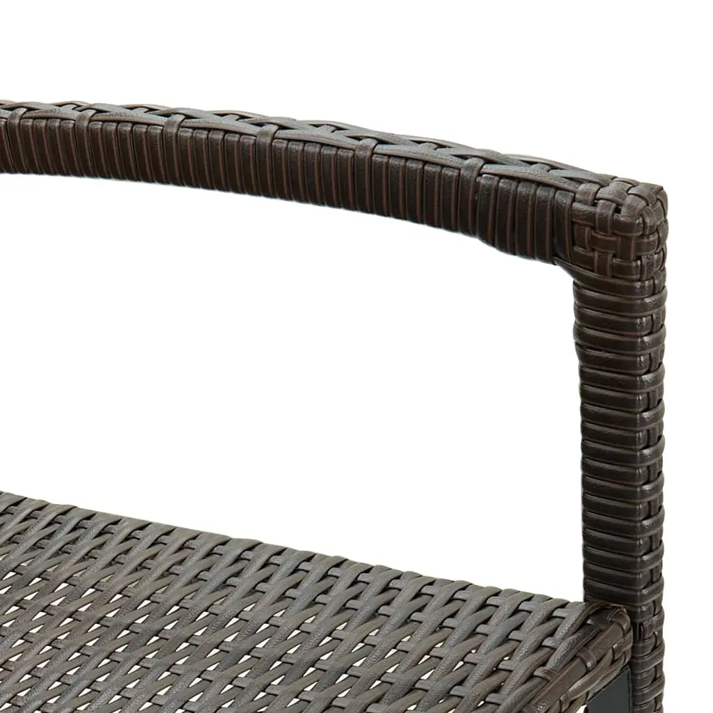 Brown Bar Stools Set of 4 for Indoor & Outdoor