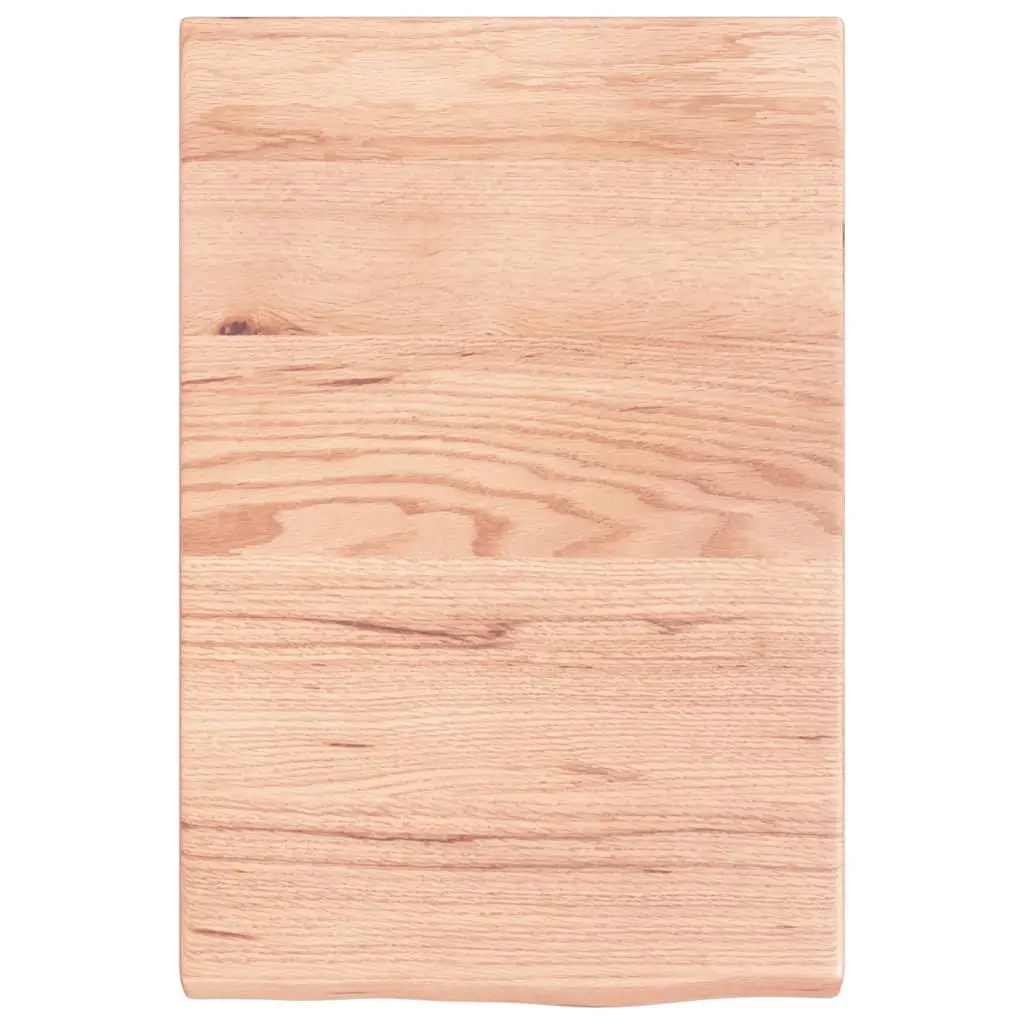 Wall Shelf Rustic Light Brown Solid Oak Wood Floating Ledge Display 40 x 60 x 2-4 cm
