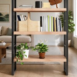 Rustic Solid Oak Wall Shelf Light Brown 80x50cm