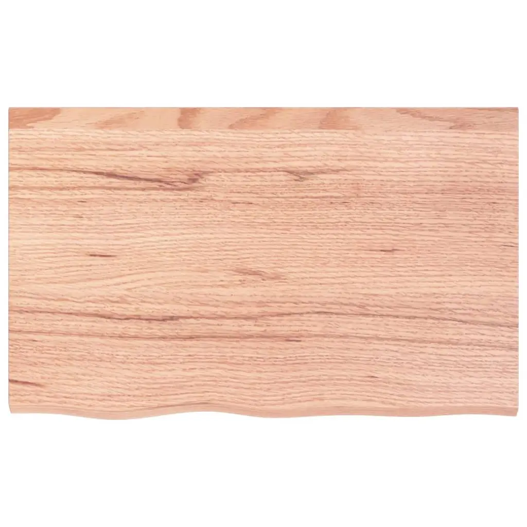 Wall Shelf Rustic Light Brown 80x50cm Solid Oak Wood Handmade