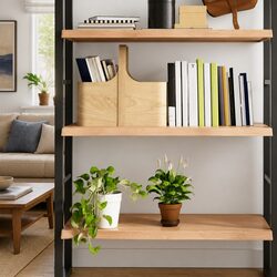 Rustic Brown Solid Oak Wall Shelf 80x60cm Floating Ledge